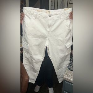 NWT target a new day sz 16 cream jeans Boyfrien tapered leg